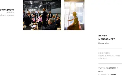 henrikmontgomery.com startsida 2022