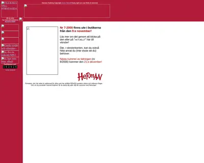 HERMAN HEDNING startsida 2001