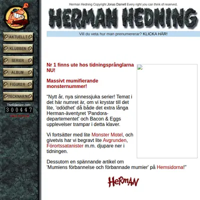 HERMAN HEDNING startsida 2003