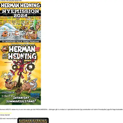 HERMAN HEDNING startsida 2025