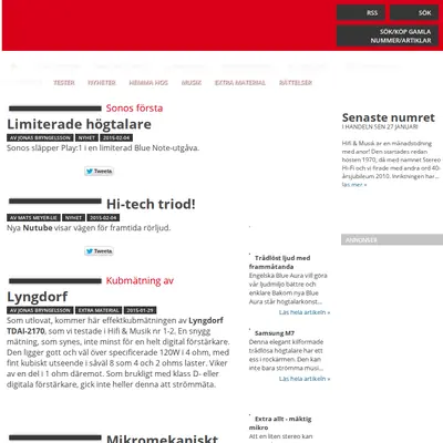 hifi-musik.se startsida 2015