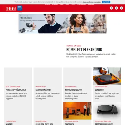 hifi-musik.se startsida 2022