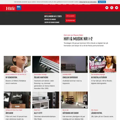 hifi-musik.se startsida 2023
