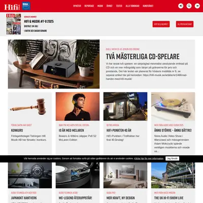 hifi-musik.se startsida 2026