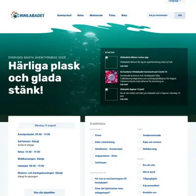 Himlabladet startsida 2020