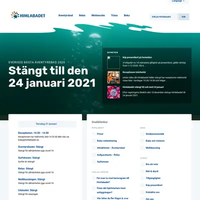Himlabladet startsida 2021