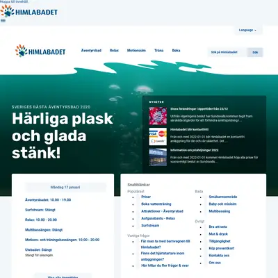 Himlabladet startsida 2022