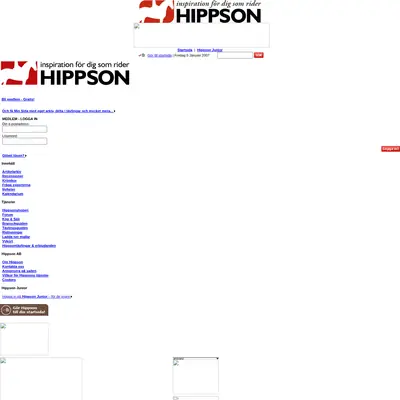 Hippson startsida 2007