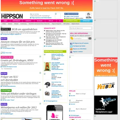 Hippson startsida 2012