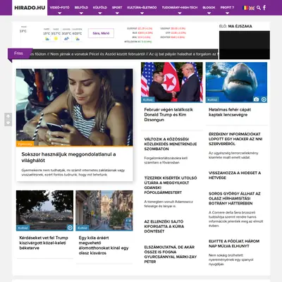 Hiradó startsida 2019