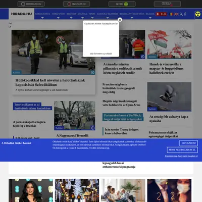 Hiradó startsida 2021