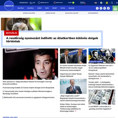 Hiradó startsida 2023