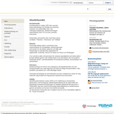 www.hissforbundet.se startsida 2012