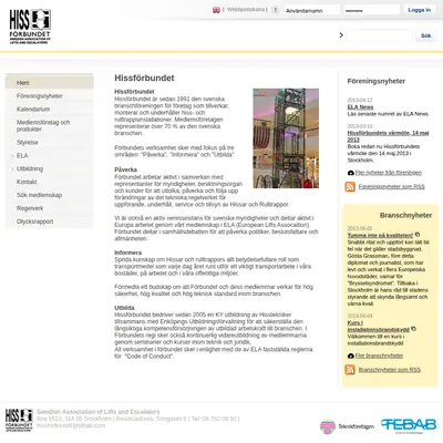 www.hissforbundet.se startsida 2013