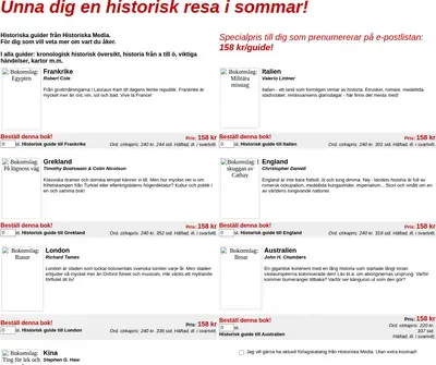 HISTORIA NU startsida 1999
