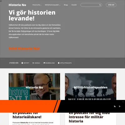 HISTORIA NU startsida 2020
