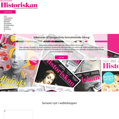 Historiskan startsida 2021