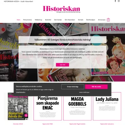 Historiskan startsida 2025