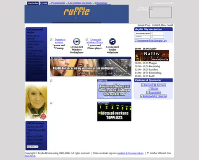 Hitcity startsida 2005