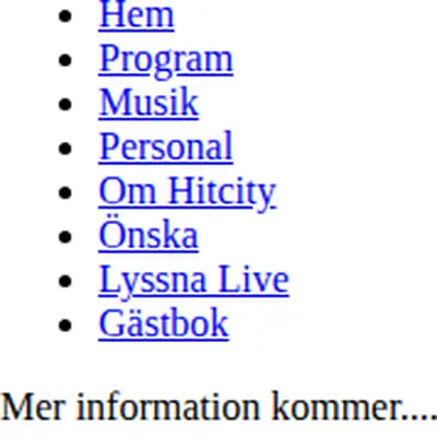 Hitcity startsida 2010