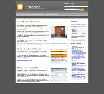 www.hittabrf.se startsida 2009