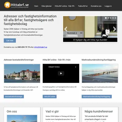 www.hittabrf.se startsida 2019