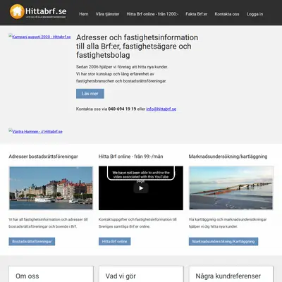 www.hittabrf.se startsida 2020