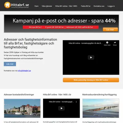 www.hittabrf.se startsida 2023