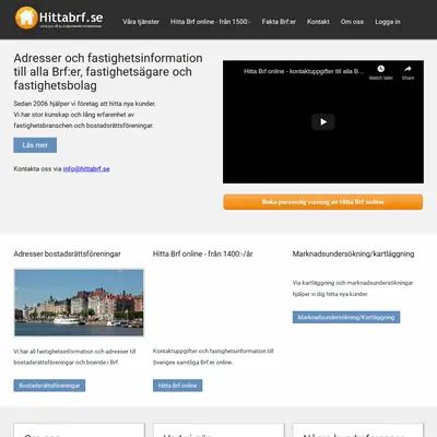 www.hittabrf.se startsida 2024