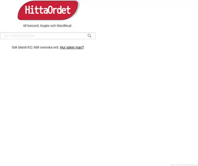 HITTA ORDET startsida 2019