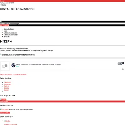 Hitzfm 97,8 Sommenbygd startsida 2019