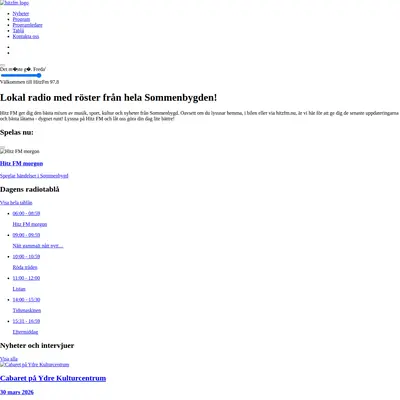 Hitzfm 97,8 Sommenbygd startsida 2026