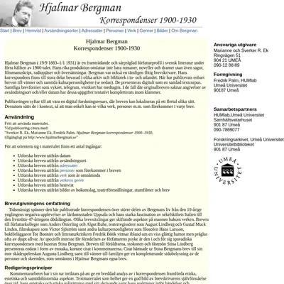 www.hjalmarbergman.se startsida 2012