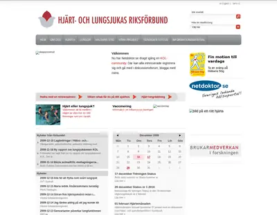 www.hjart-lung.se startsida 2009