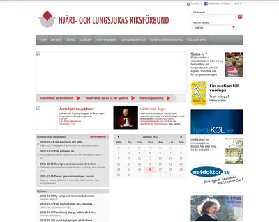 www.hjart-lung.se startsida 2012