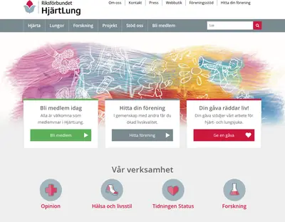 www.hjart-lung.se startsida 2018