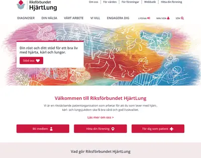 www.hjart-lung.se startsida 2020