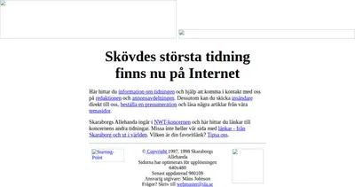 www.hjotidning.se startsida 1998