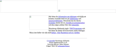 www.hjotidning.se startsida 1999