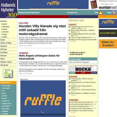 FALKENBERGS TIDNING MED FALKENBERGS-POSTEN startsida 2006