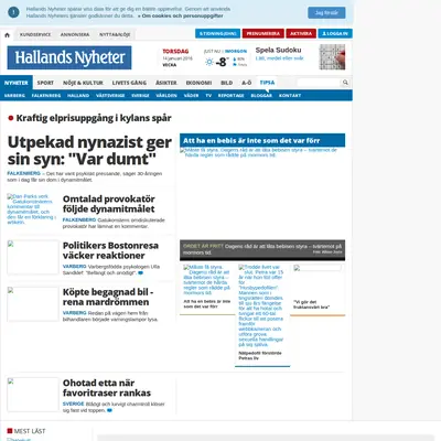 FALKENBERGS TIDNING MED FALKENBERGS-POSTEN startsida 2016