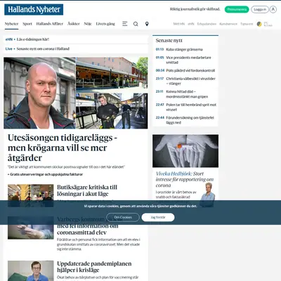 FALKENBERGS TIDNING MED FALKENBERGS-POSTEN startsida 2020