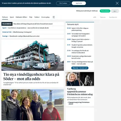 FALKENBERGS TIDNING MED FALKENBERGS-POSTEN startsida 2023