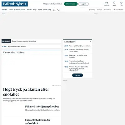 FALKENBERGS TIDNING MED FALKENBERGS-POSTEN startsida 2026