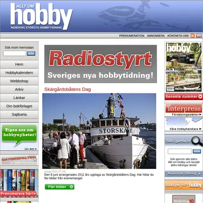 Allt om Hobby startsida 2011