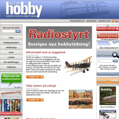 Allt om Hobby startsida 2014