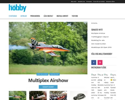 Allt om Hobby startsida 2019