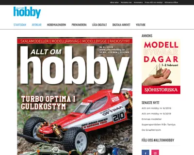Allt om Hobby startsida 2020