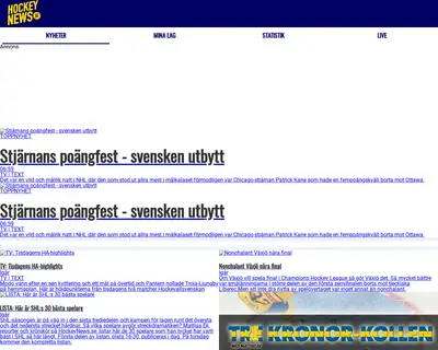 hockeynews.se startsida 2018