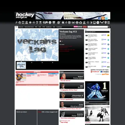 www.hockeysverige.se startsida 2012